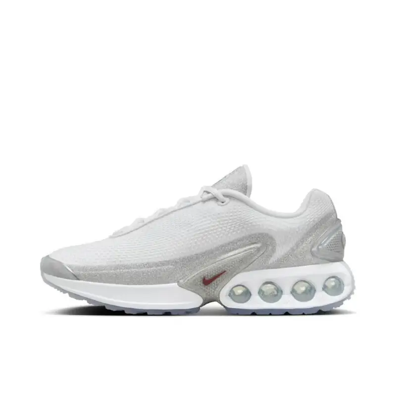 Nike Air Max Dn Fashion Soft, Comfortable, Non Slip, Wear-resistant, Casual Low Cut Running Shoes for Women in Light White Red