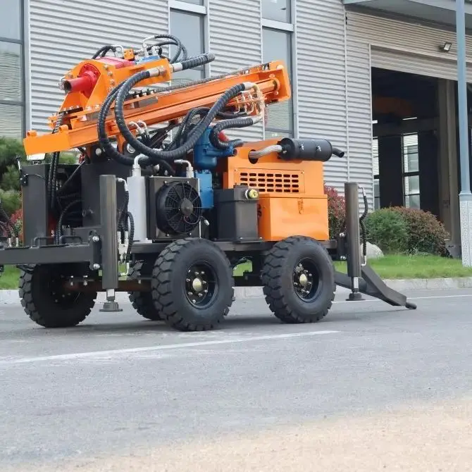 Customized 200M Water Drill Wheel Crawler Diesel Hydraulic Portable Field Adaptable Water Well Drilling Rig