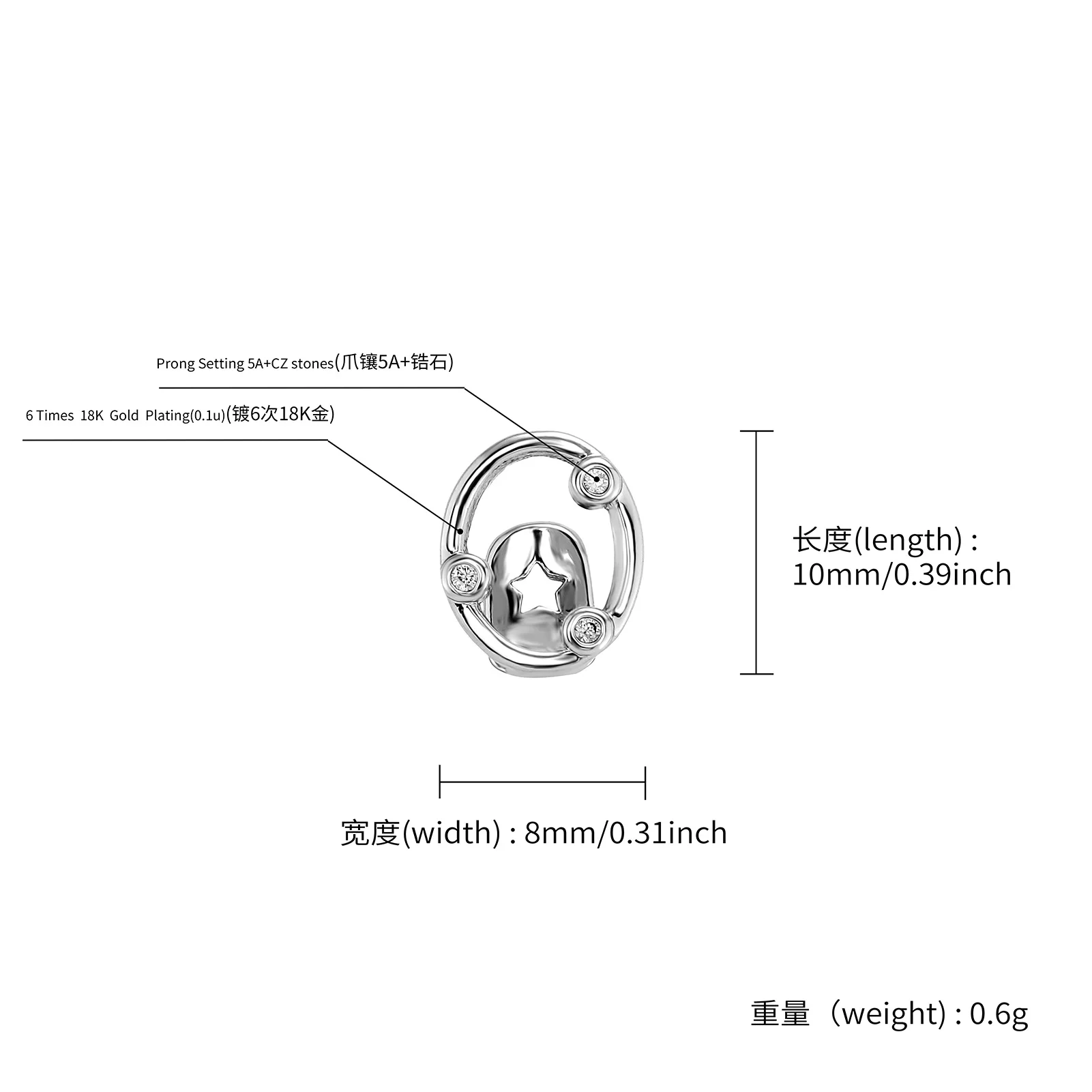 TOPGRILLZ خمر كلاسيكي واحد مثلج خارج الزركون سحر الجوف Y2K الأسنان Grillz الهيب هوب تشيكوسلوفاكيا حجر الأسنان قبعات لمجوهرات الفم #6