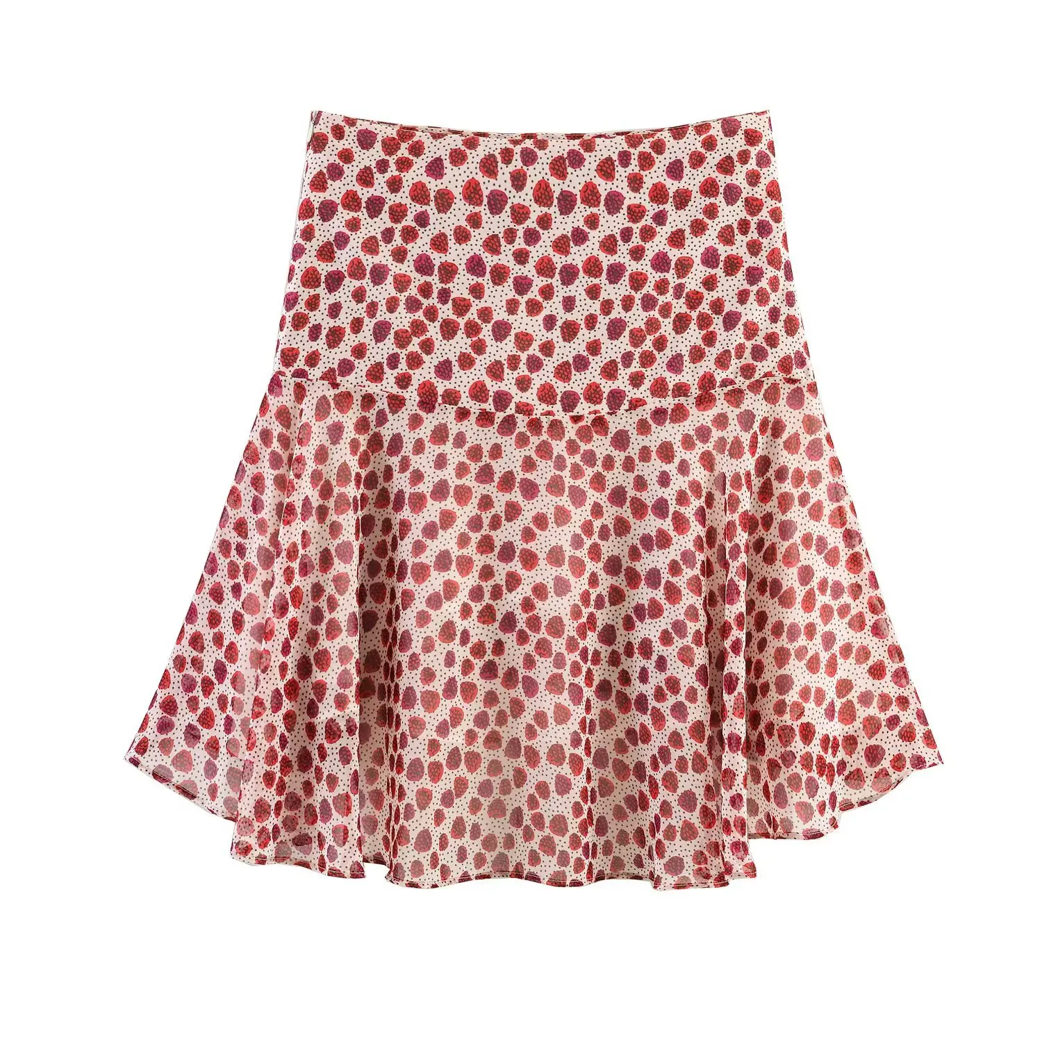 

Withered 2026 Fashion Sweet Printed High Waist A-line Half Length Skirt For Women Skirt Woman Clothing Faldas Skirts