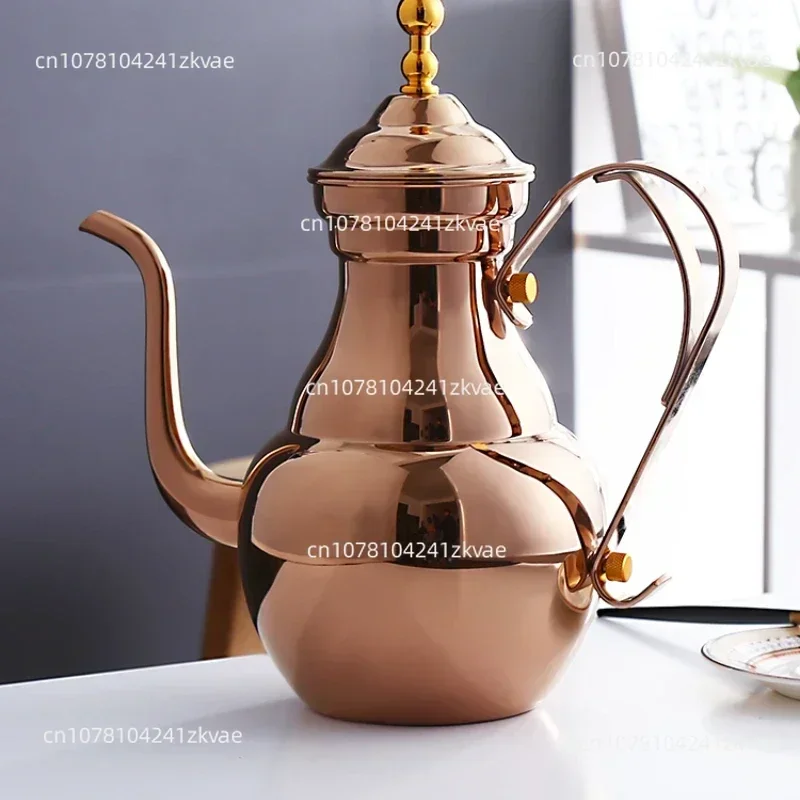 Teapot Stainless Steel Restaurant Long Mouth Court Retro Kettle Tea Kettle