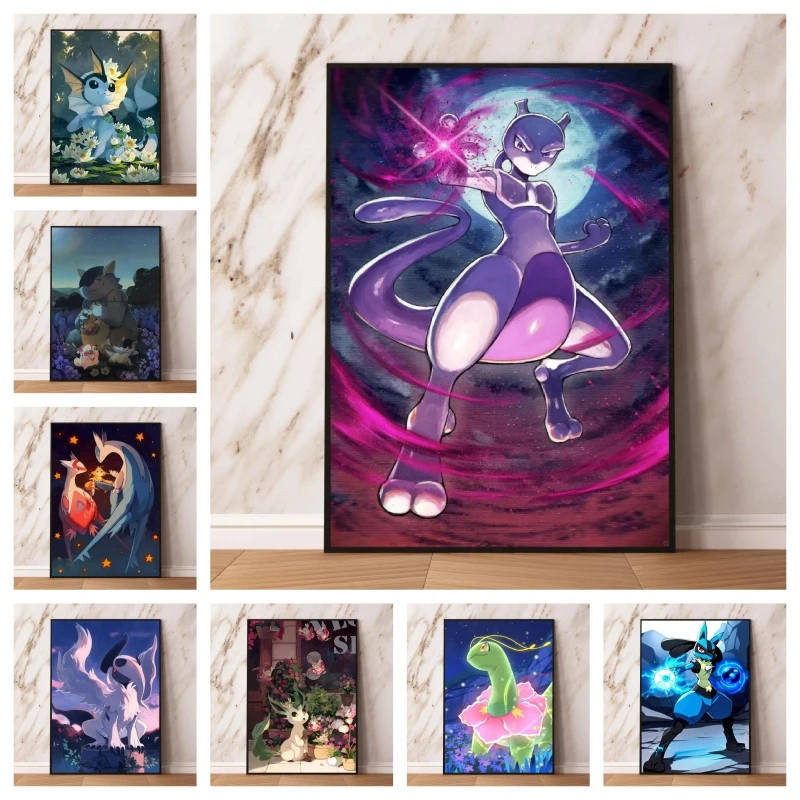 

Pokemon Mewtwo Domineering Wall Decorative with A Powerful Aura and A Shocking Picture Ideal for Bedroom Living Room Decor