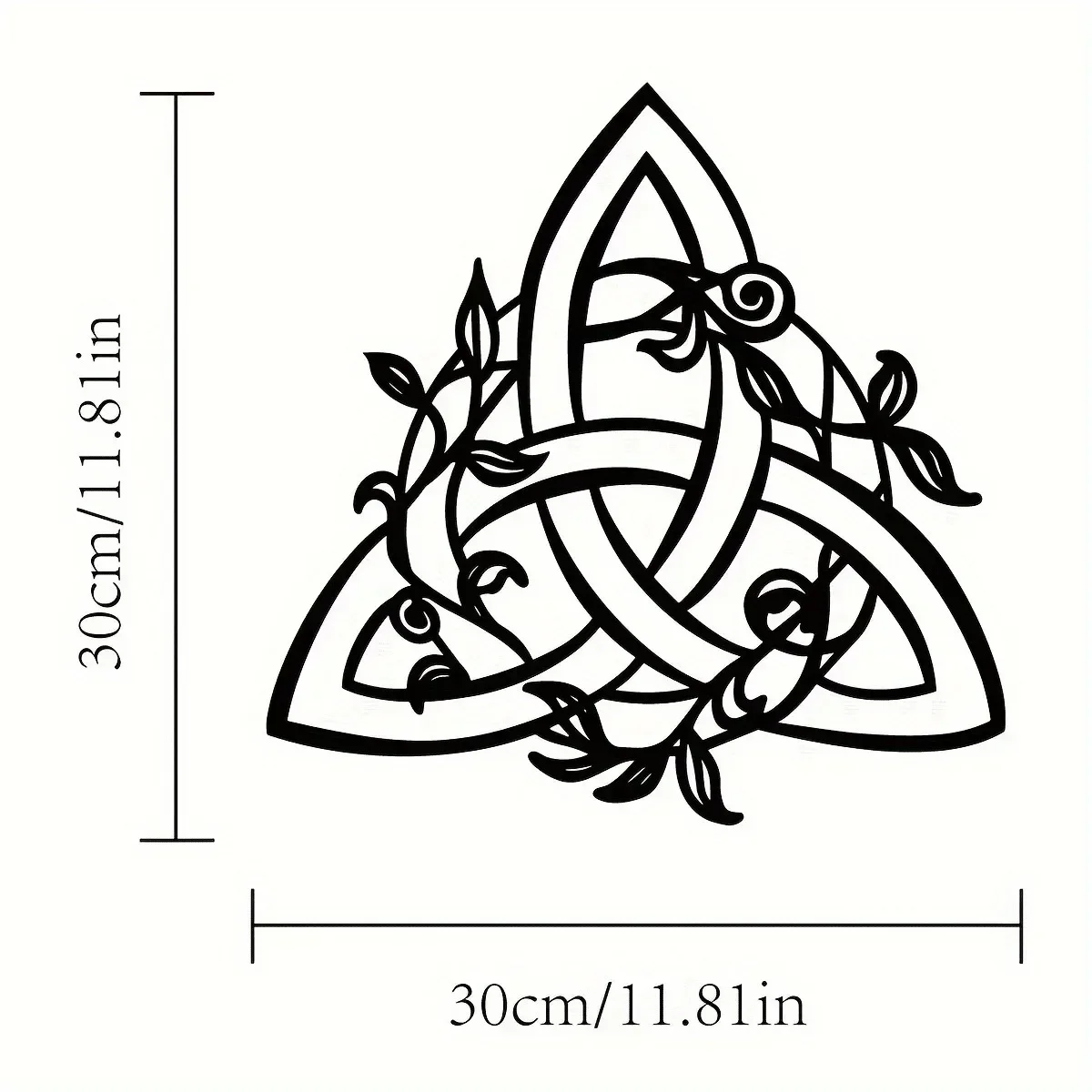 Unique Celtic Knot Metal Wall Art - Wall-Mountable Decorative Sign with Floral Pattern, Ideal for Elegant Home Decor Artwork