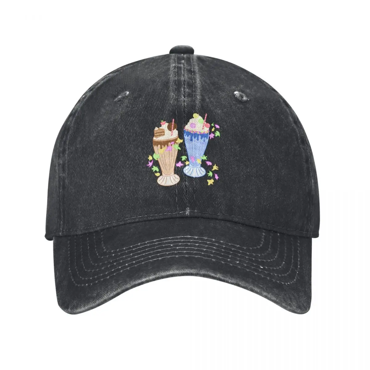 Nick's and Charlie's Milkshakes - Coloured Outline Baseball Cap Uv Protection Solar Hat Vintage black Women's Beach Visor Men's