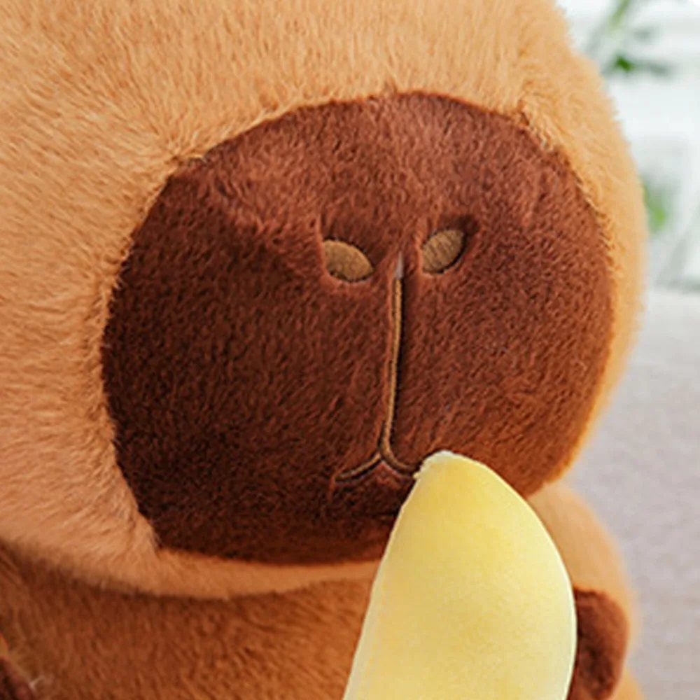 두리안 카피바라 봉제인형 과일 배낭, 당기는 시뮬레이션 카피바라 장식품, 부드러운 봉제 카피바라 인형 (남아용)