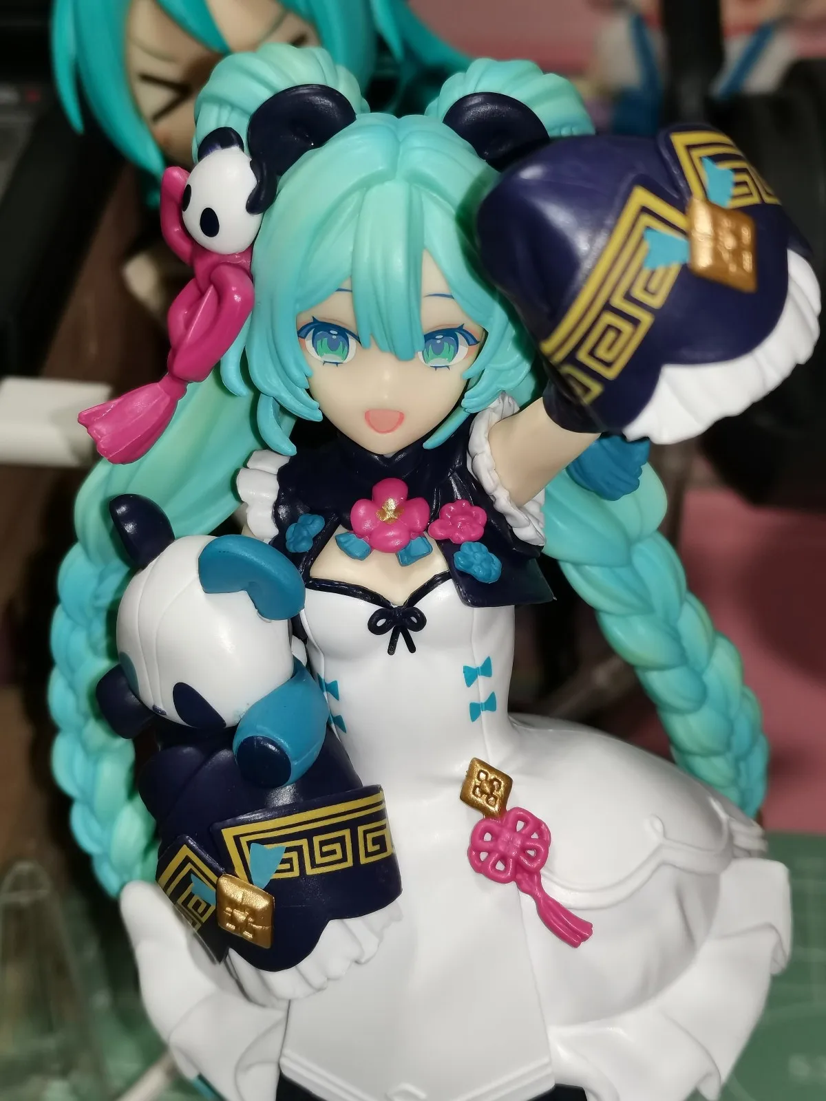 アニメ初音ミクPVCアクションフィギュア,パンダモデル,ナショナルスタイル,ギフトコレクション,18cm