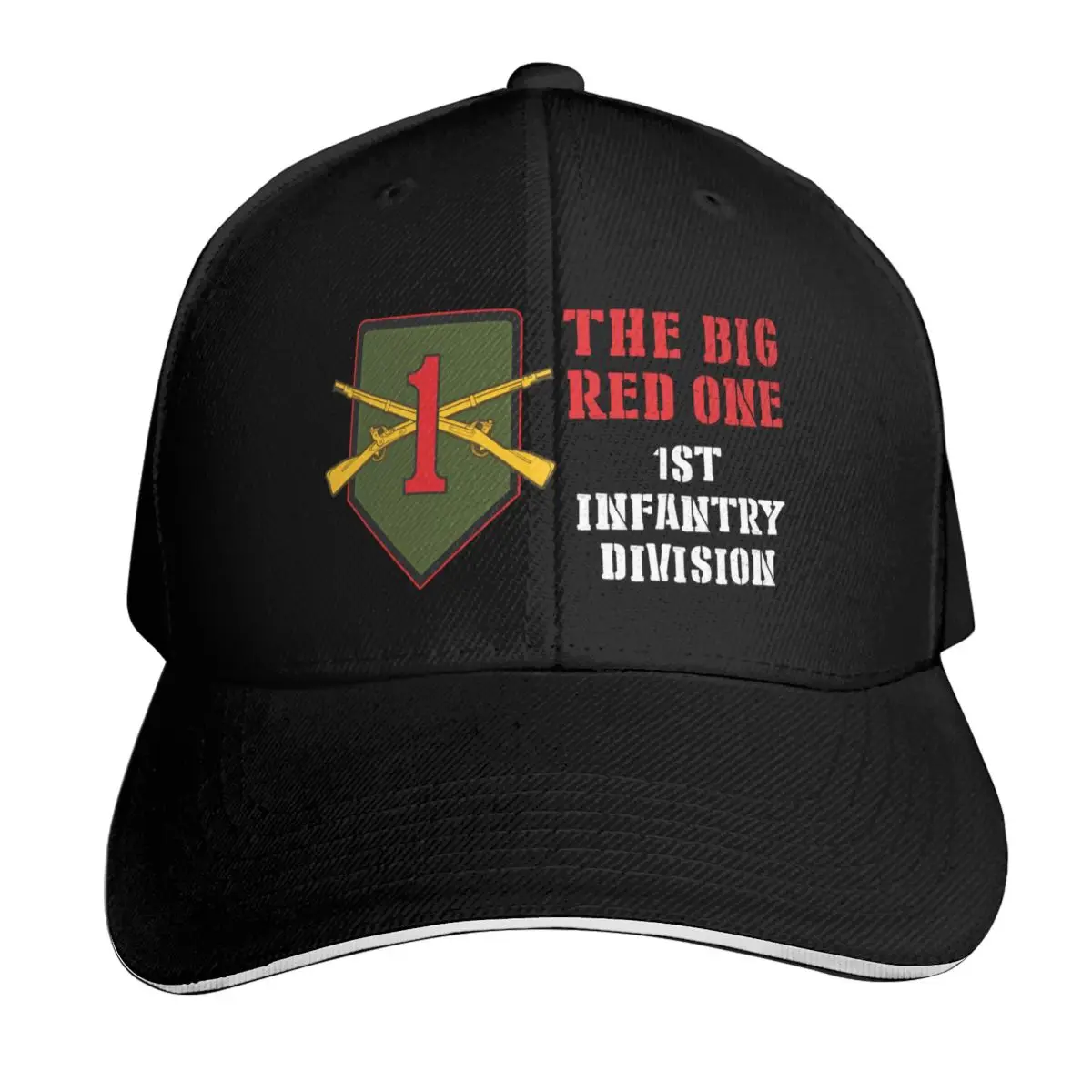 The Big Red One / 1st Infantry Division Baseball Cap Summer Beach Travel Streetwear Hip Hop Trendy Vintage Retro Embroidered