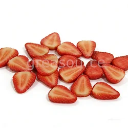 3pcs Design PVC Realistic Display Small Faux Strawberry Flesh Slices Fruit Fake Dessert Food Model Simulation Joy Toys PVC Touch