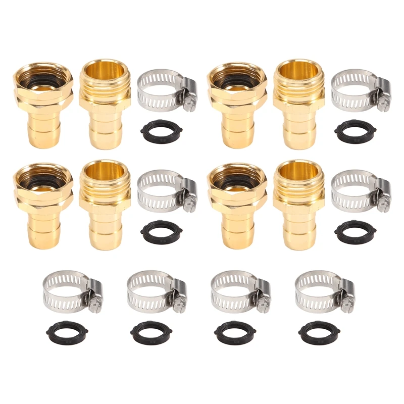 

Garden Hose Repair Kit,Aluminium Water Hose Repair Kit Hose Connectors With Clamps For 5/8 Inch Or 3/4 Inch Hose