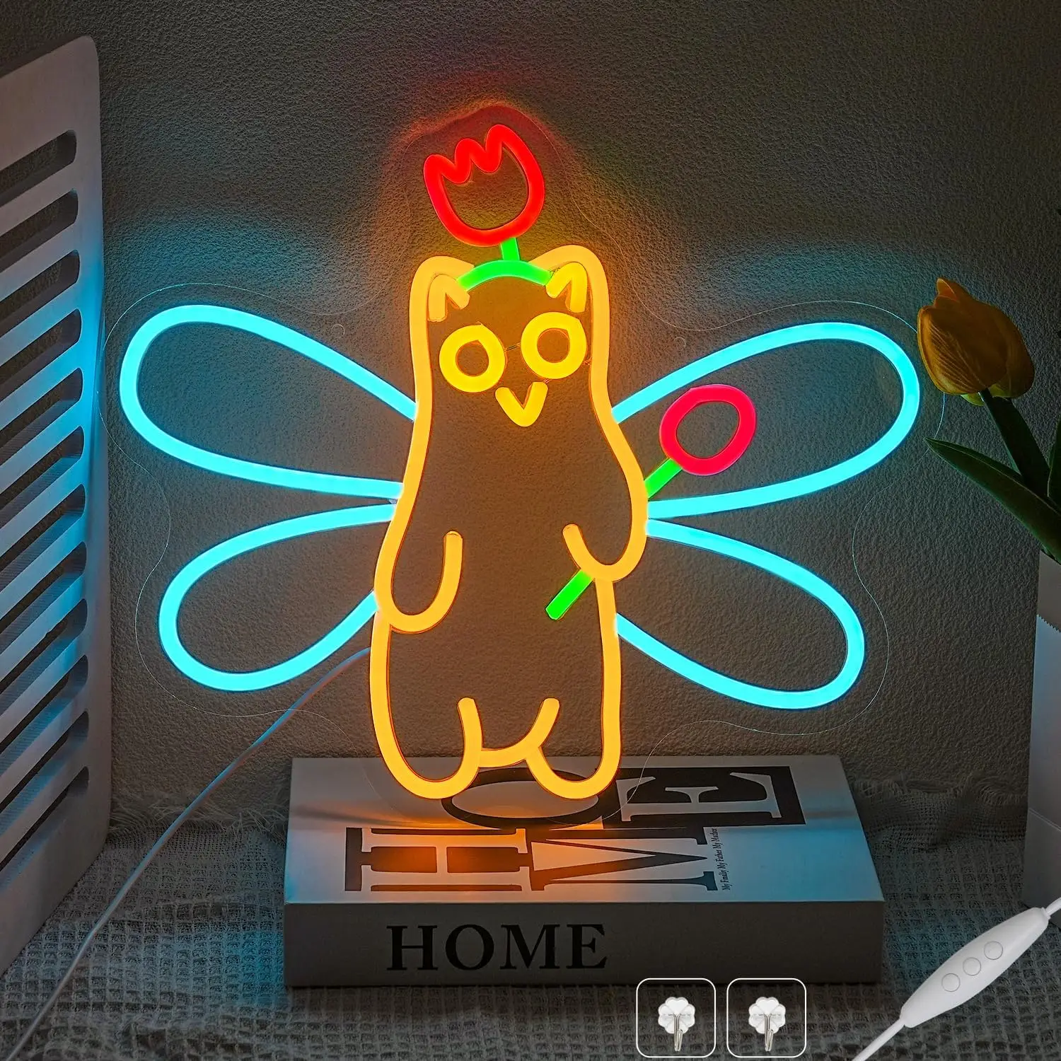 Fairy Bear Neon Sign USB Dimmable LED Neon Light Sign for Drink Bar Man Cave Bedroom Hotel Shop Garage Gameroom Party Wall Decor