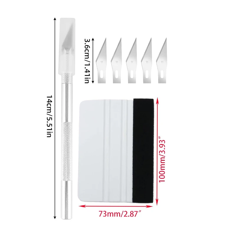 Scratch Free Bubble Free Car Window Tinting Set Vinyl Squeegee Scraper for Auto Film Decals Wallpaper Installation