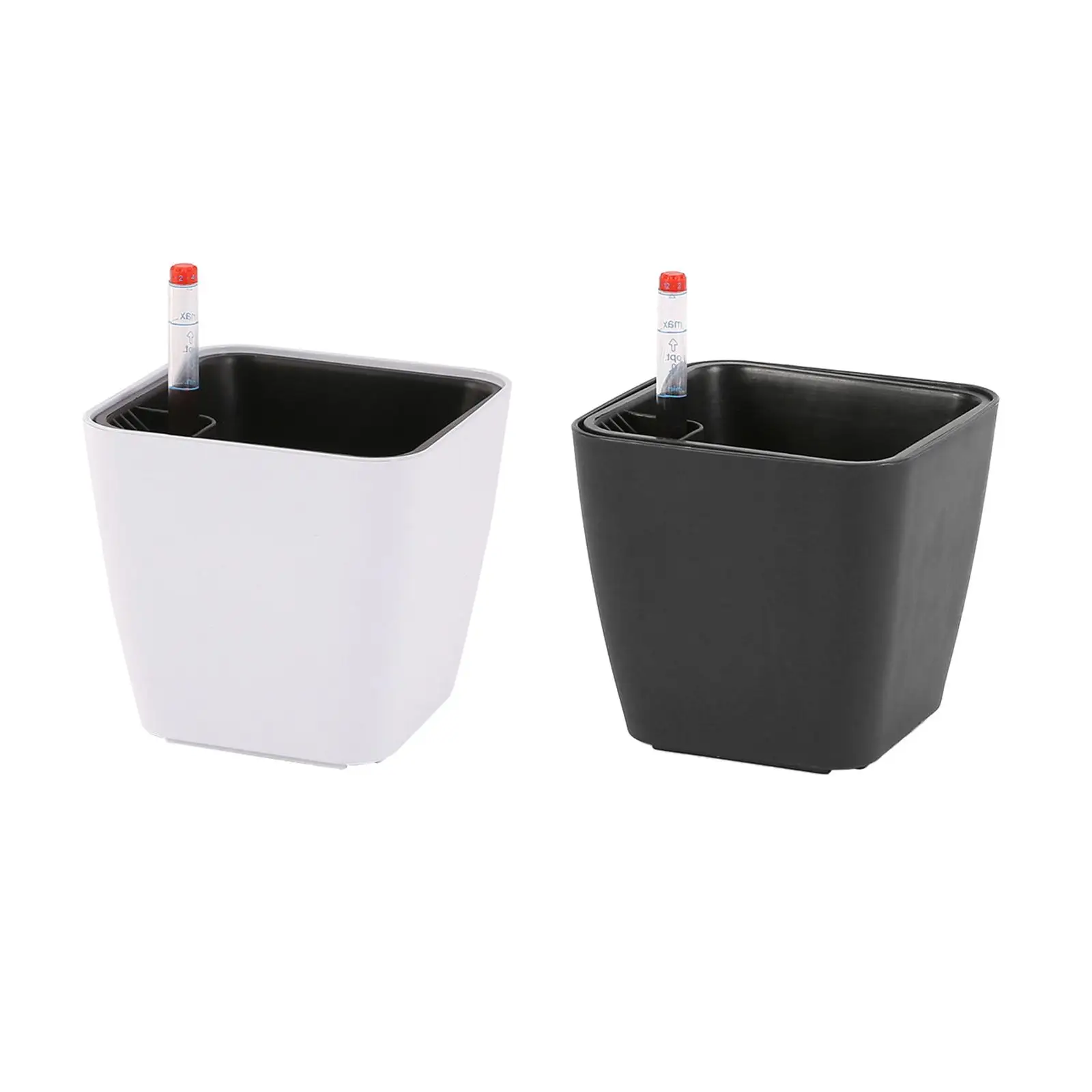 Self Watering Planter with Water Level Indicator Versatile Decorative Flower Pot 5.1inch Tall for Bedroom Kitchen Accessories