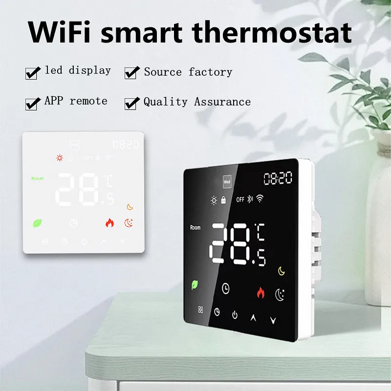 

Tuya WiFi Smart Thermostat Система подогрева пола для газового котла Электрическое отопление Работает с Alexa Google Home