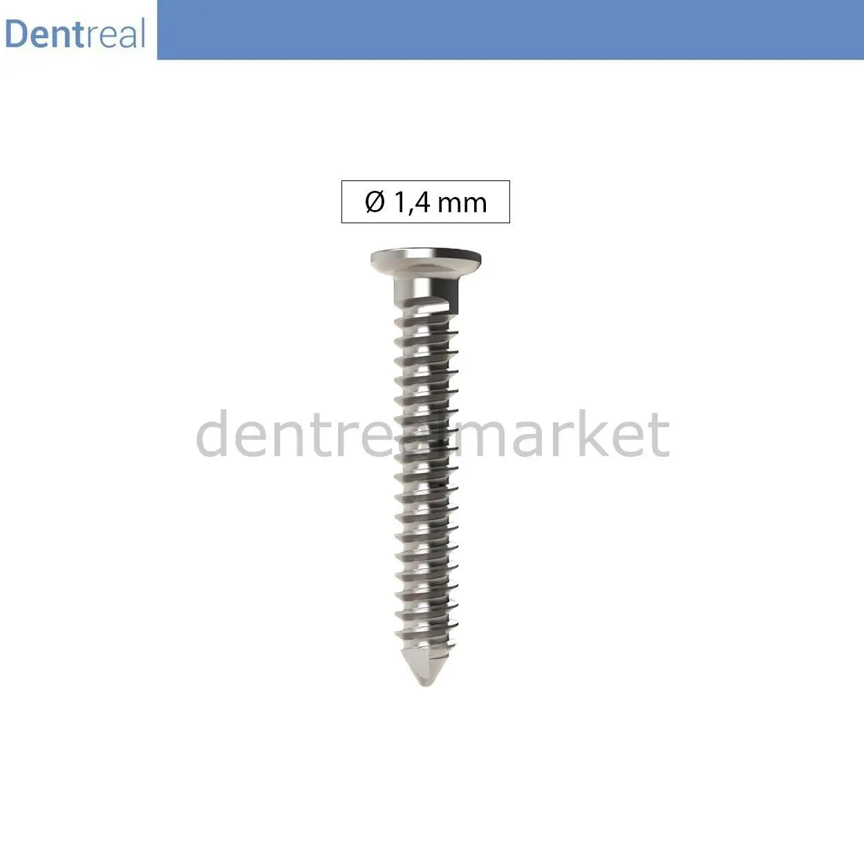 Dentreal - Bonefix Titanium Bone,Plate,Mesh Fixation Mini Screw Refil - Ø 1,4mm 5 Pcs - Screw length, mm