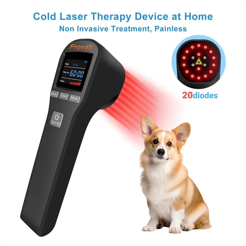 

880mW Handheld Cold Laser Therapy Device 650 X 808 nm Class 4 20 Laser Beam Therapy Rehabilitation Therapy Hot Spots at Home