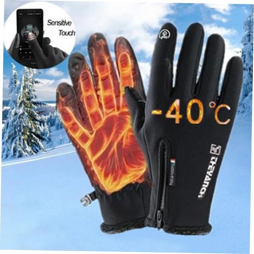Winter Gloves Waterproof Thermal Touch Screen Thermal Windproof Warm Gloves Cold Weather Running Sports Hiking Ski Gloves