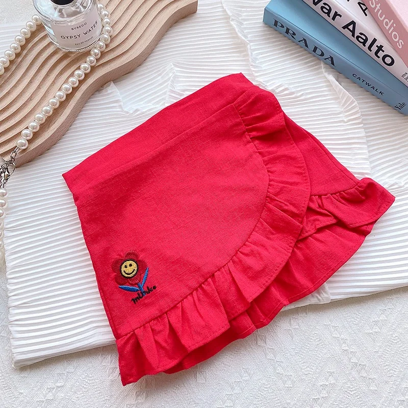 Fashion Baby Girl Cotton Embroidery Clothes Set Shirt+Skirt 2PCS Infant Toddler Child Clothing Set Summer Baby Clothes 1-10Y