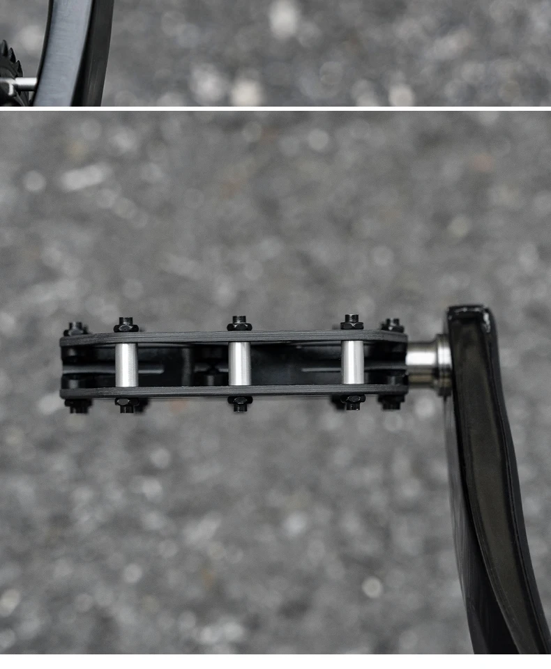 ROCKBROS Ultraleichte Carbonfaser-Pedale 3-Lager MTB Fahrradpedale Kraftsparend Wasserdicht Rutschfest für Straßen- und Mountainbikes – Detail 17