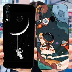 For Tecno Camon 12 Case Cute Astronaut Soft Silicone Phone Back Cover For Tecno Spark 4 KC8 Capa on Camon12 CC7S Protector Shell