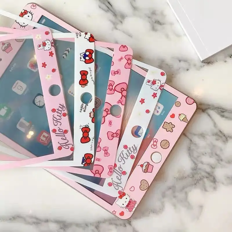 Folia hartowana Kawaii Hello Kitty Ipad odpowiednia dla Apple Ipad 9.7In Mini4/5 Cartoon wysoka wartość nominalna folia hartowana na cały ekran