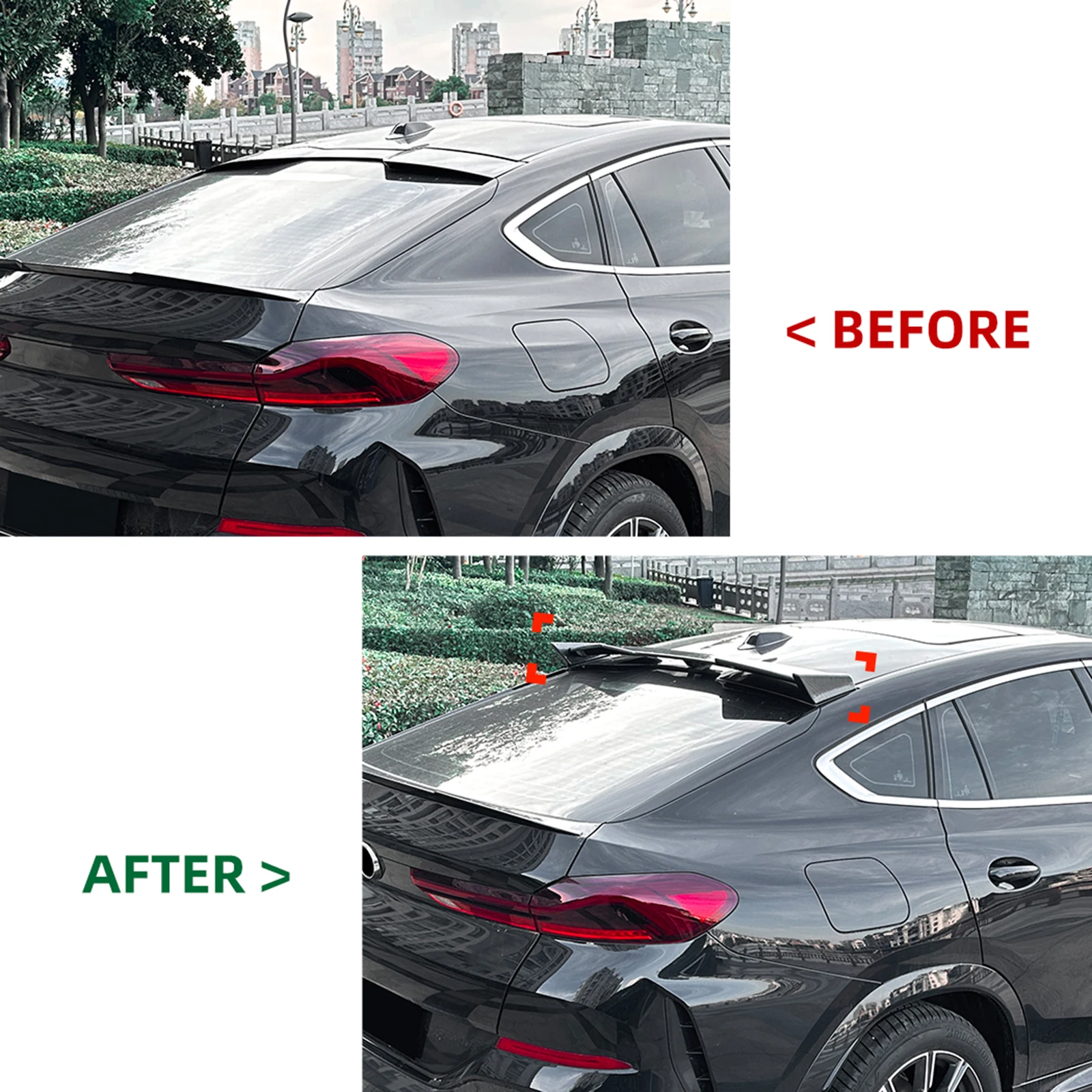 

Car Exterior Rear Roof Spoiler Lip Top Wing Tail Window Trunk Lips For BMW X6 G06 M Sport 2019 2020 2021 2022 2023 2024 2025