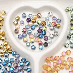 30Pcs 8mm 트위스트 라운드 유리 크리스탈면 처리 된 그리드 느슨한 스페이서 비즈 보석 만들기 바느질 DIY 귀걸이 목걸이 액세서리