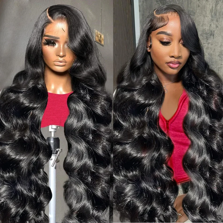 250 Density HD Lace Wig 13X6 Frontal Wigs Human Hair Body Wave 13X4 Transparent Front 5X5 Glueless Water Wave 38 Inches