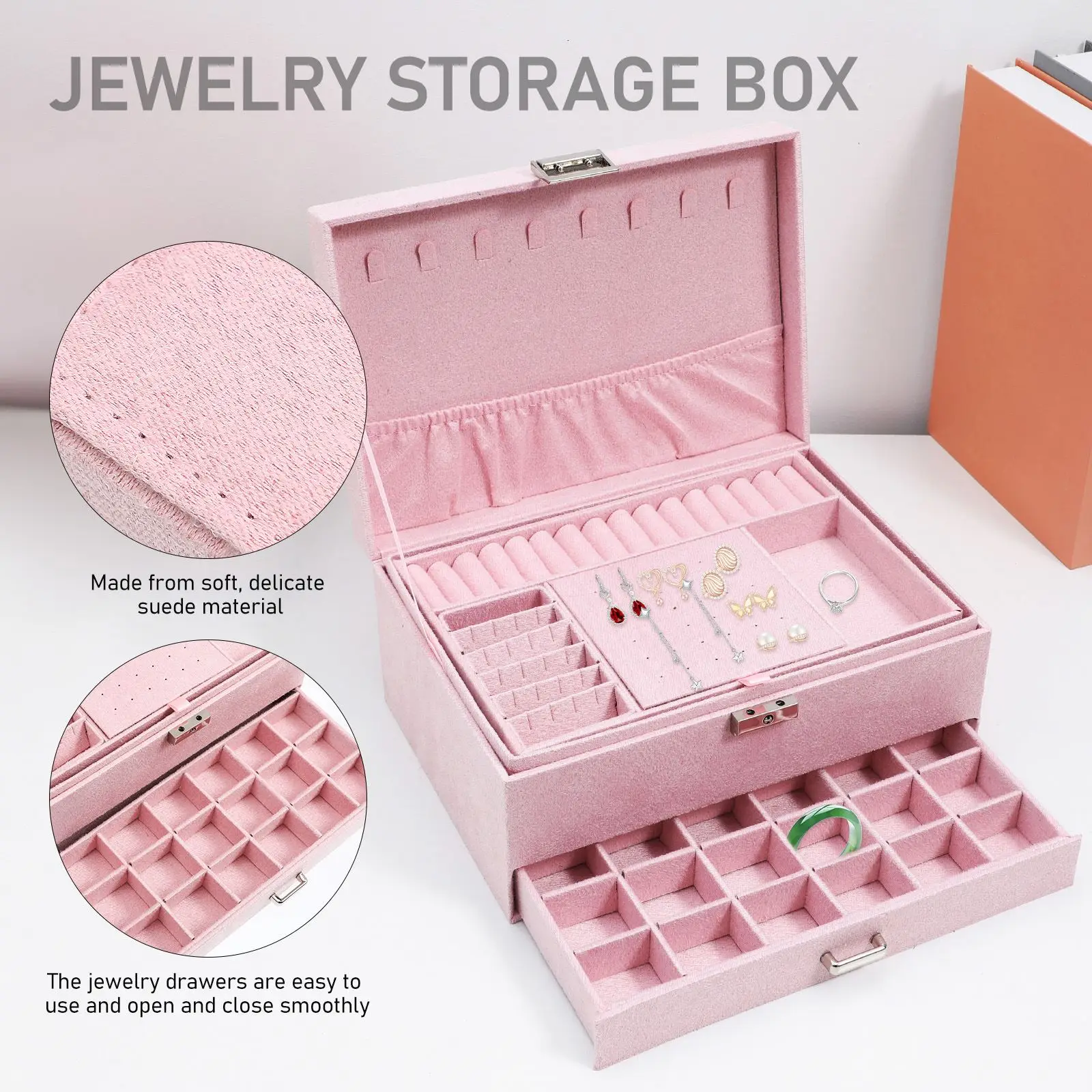 Jewelry Box Organizer Travel Jewelry Organizer Box Desktop Jewelry Organizer Display Holder New For Women Necklace Bracelets