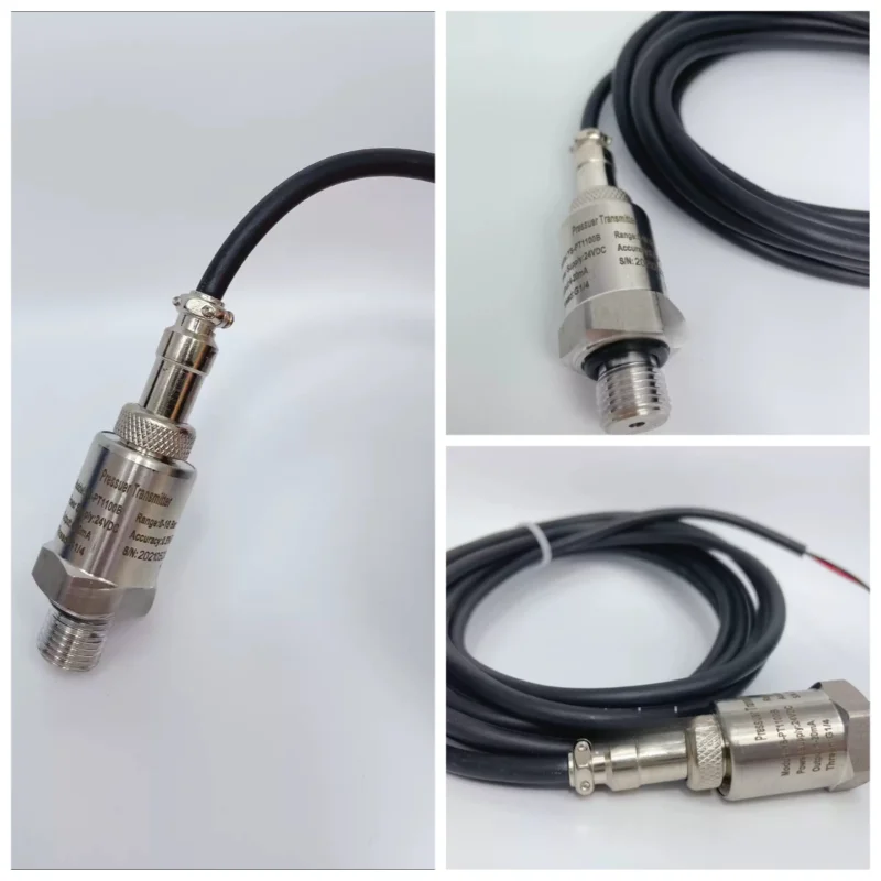 4-20mA Output Pressure Transmitter Sensor, Universal 2-Wire 2-Pin 0-1.6MPa Replacement Sensor for Screw Air Compressor