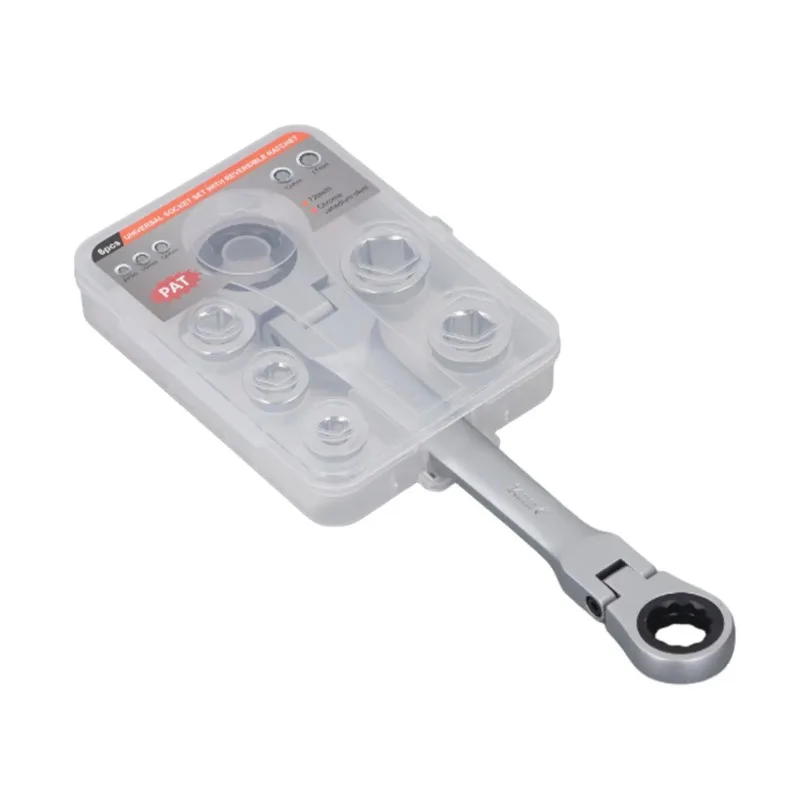 

Многофункциональный двойной гибкий ключ CRV сталь 72 зубца 14-19 мм со сменной головкой, подходит для промышленного использования