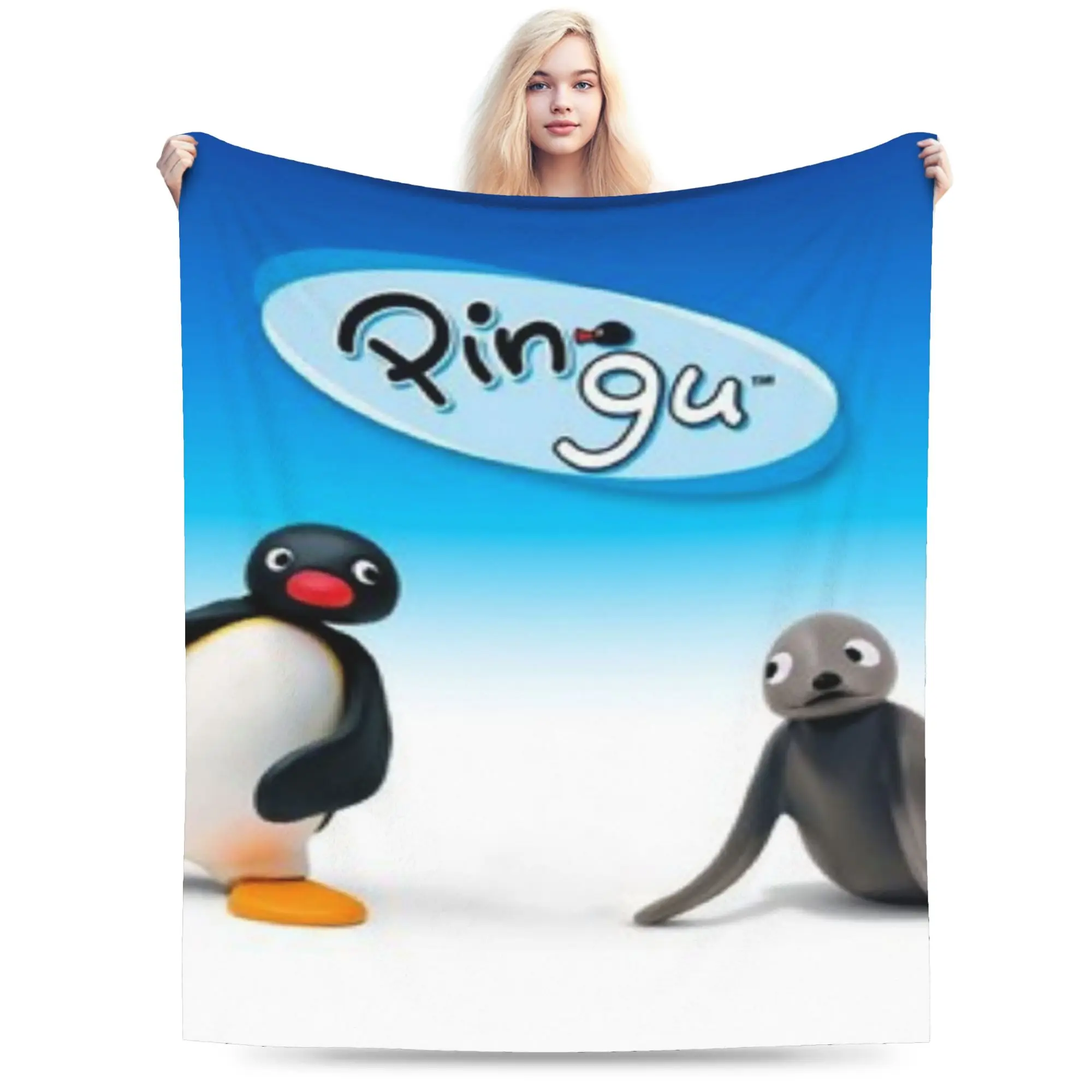 Pingus cartoon penguin Blanket Super Soft Cozy  Throw Blankets for Bed 50x60 Inch Multiple Sizes Bedspread