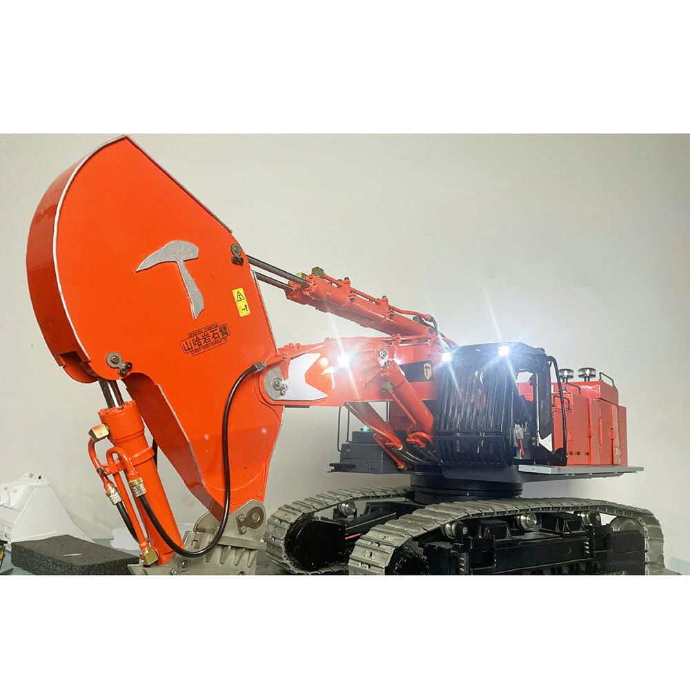 1/14 870H Rock Arm Hydraulic Excavator Model Heavy Duty Remote Control Engineering Machinery Model with Light Toys