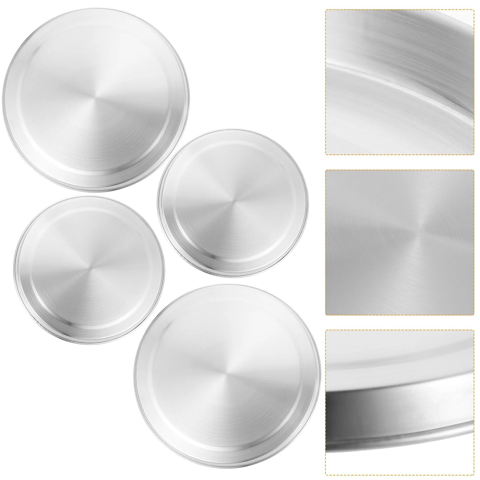 

4 Pcs Stainless Steel Furnace Cover Kitchen Silicone Zhіnya Oven Electric Stove Induction Cooktop Protector Cooker for Flat