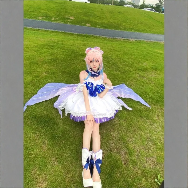 

Sangonomiya Kokomi Cosplay Dress-Genshin Impact Fantasy Gown with Elegant Details - Perfect for Anime Convention & Photoshoot
