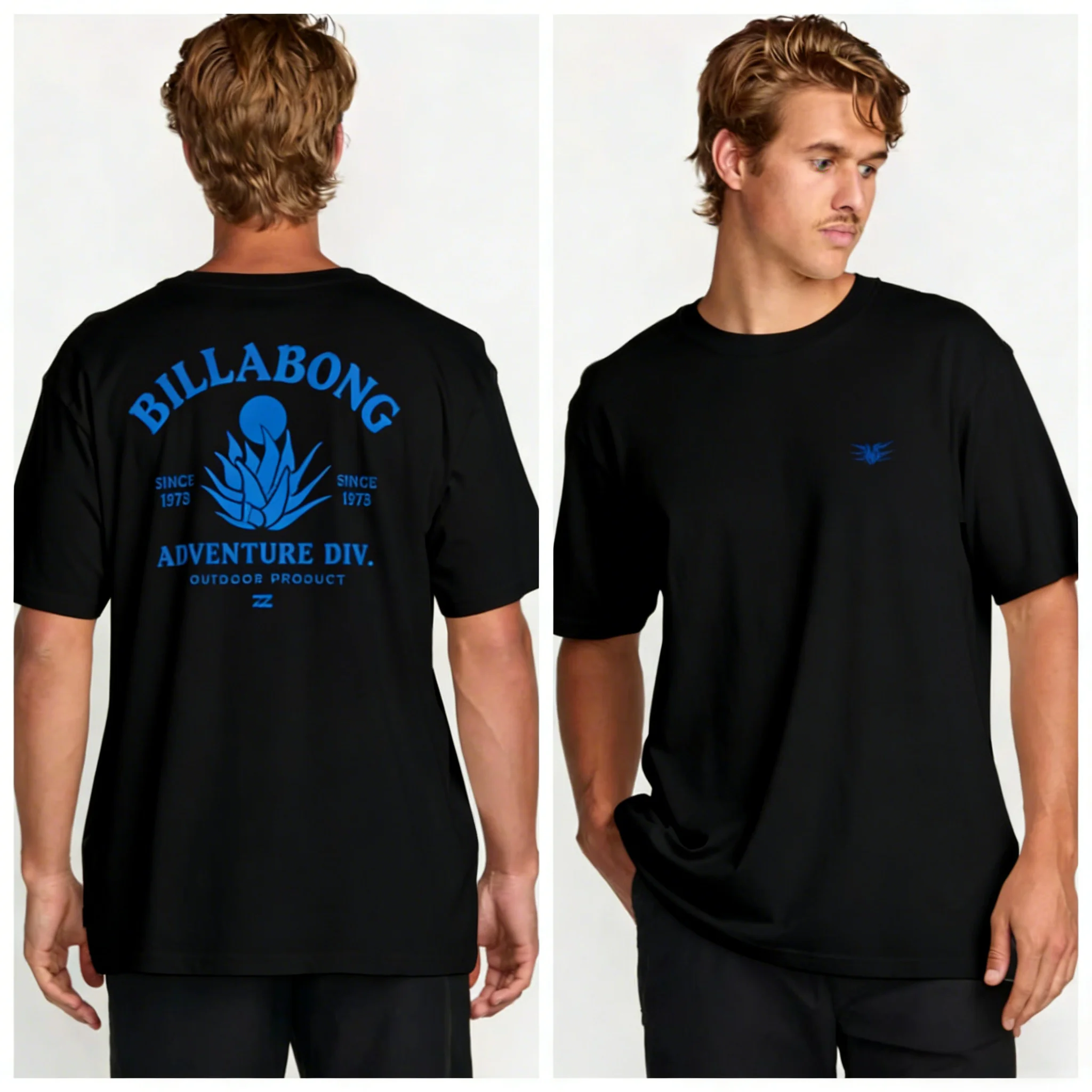 Camiseta de algodón puro para hombre Billabong PRFOSports 2026 de verano, ropa casual de calle Y2K para hombre