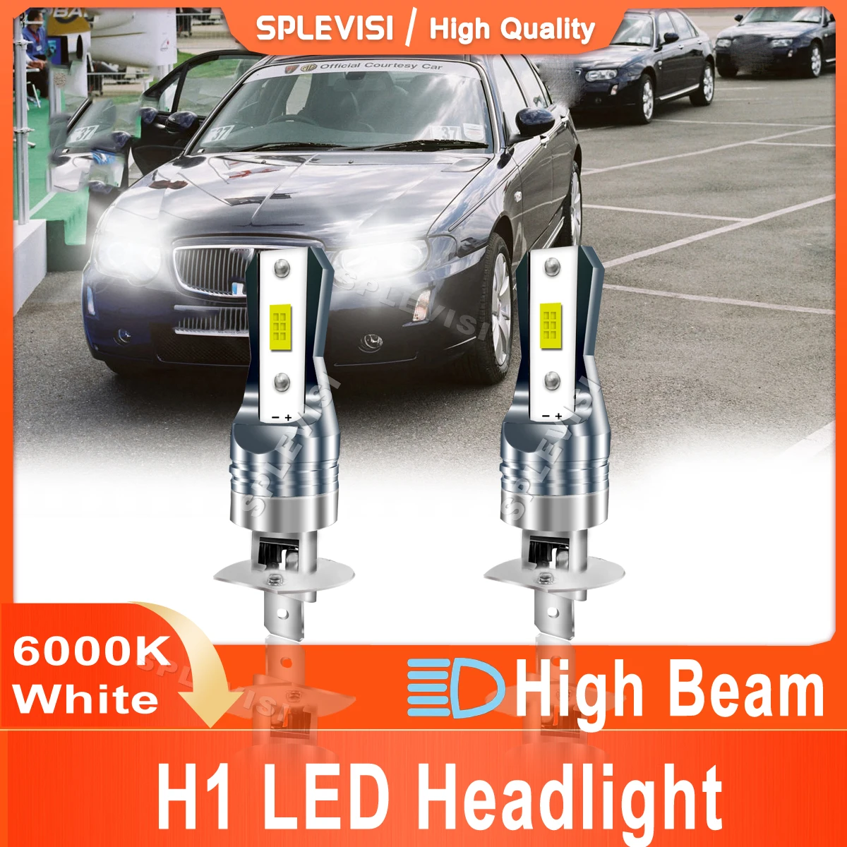 2pc Upgrade Car Light H1 Pure White 90W 9000LM  For Rover 75 1999 2000 2001 2002 2003 2004 2005 Led Headlight High Beam 12V 24V