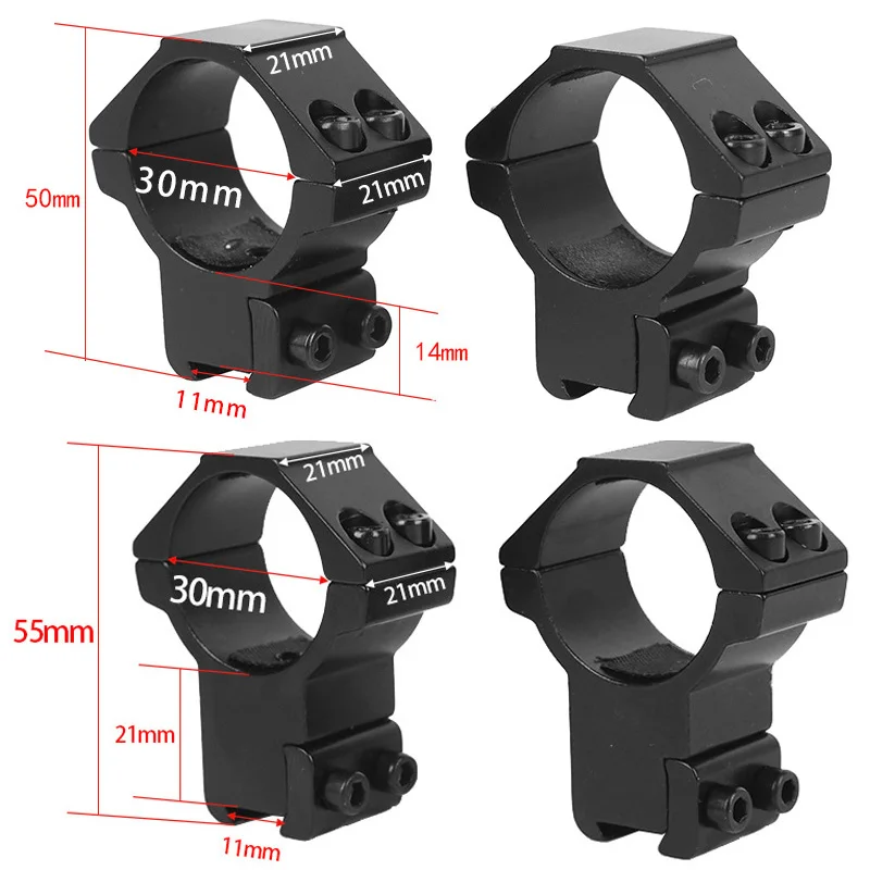소총 망원경용 스코프 마운트, 전술 손전등, 피카티니 레일 마운트, 사냥 액세서리, 직경 25.4mm, 30mm, 11mm, 20mm, 4 개