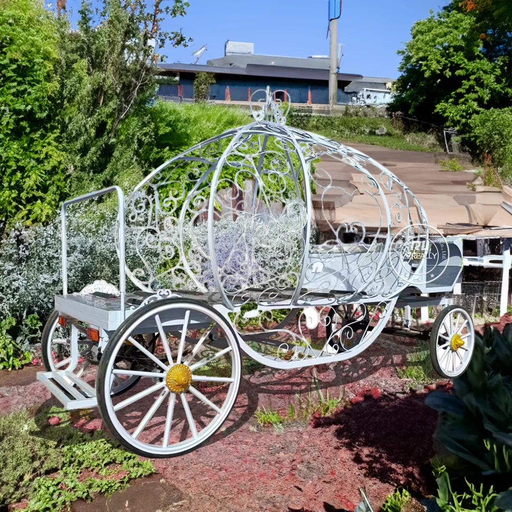 2024 Horse-carriage Electric White Classic Vintage Horse Hearse Funeral Hearse Wagon