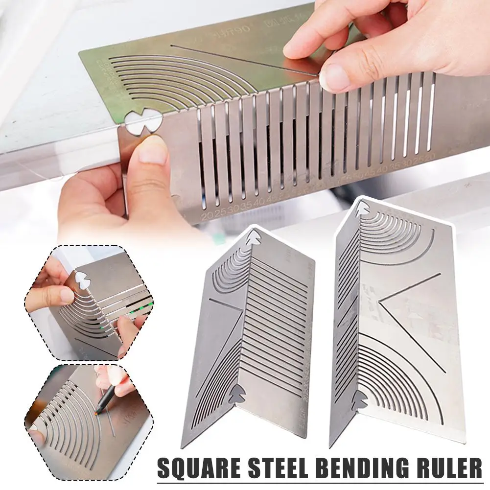 90° Angle Stainless Steel Folding Ruler Multifunction Fold Multi Tool Ruler Shaped Measurement Ruler Angle Two Measuring Ru F3H8