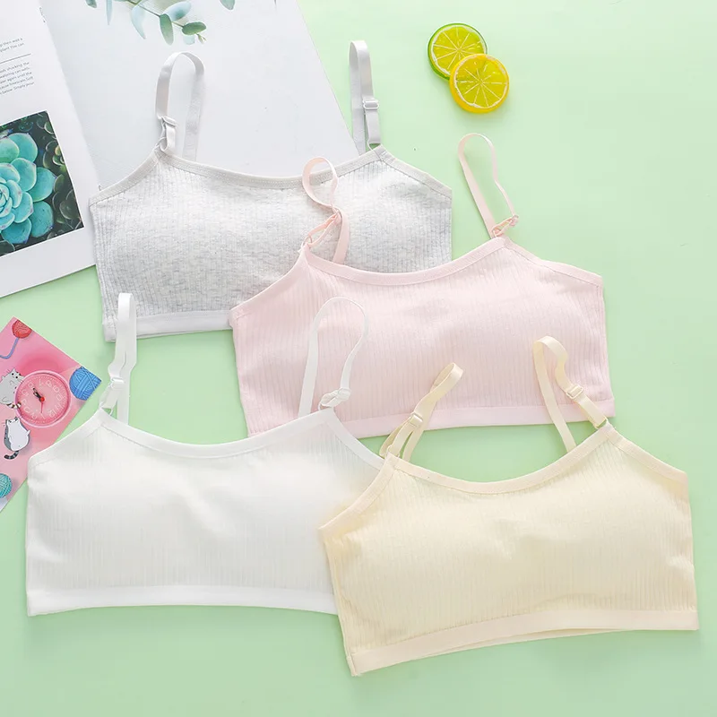 Teenage Girl Vest Solid Color Simple Daily Underwear Cotton Underwear Soft and Comfortable Lightweight Breathable Camisole Vest