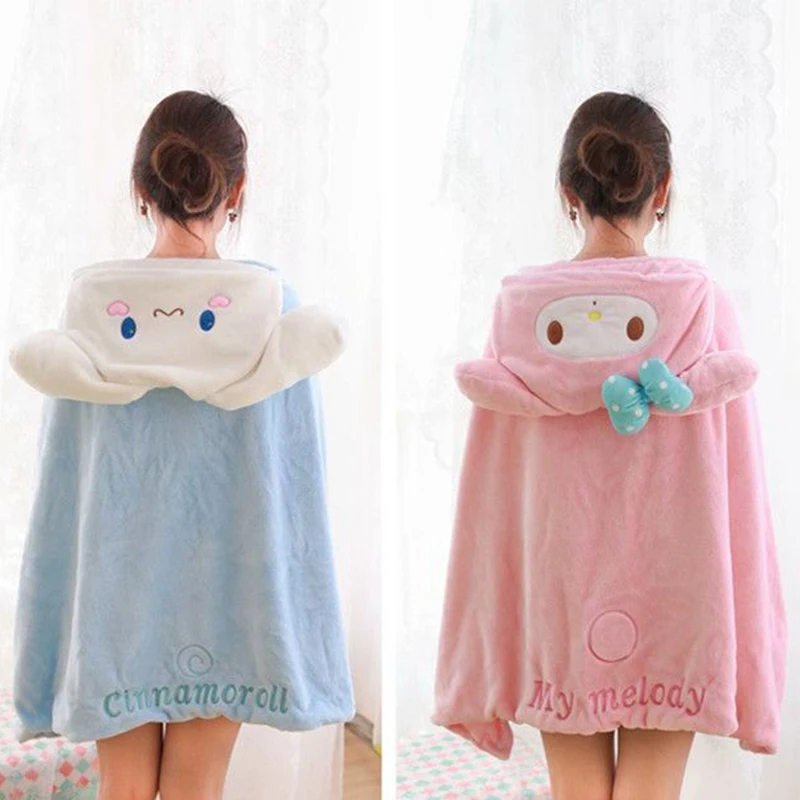 

Girly Heart Kuromi Cinnamoroll Anime Kawaii Sanrio Nap Cover Blanket Cute My Melody Cartoon Lazy Soft Blanket Gifts for Kids