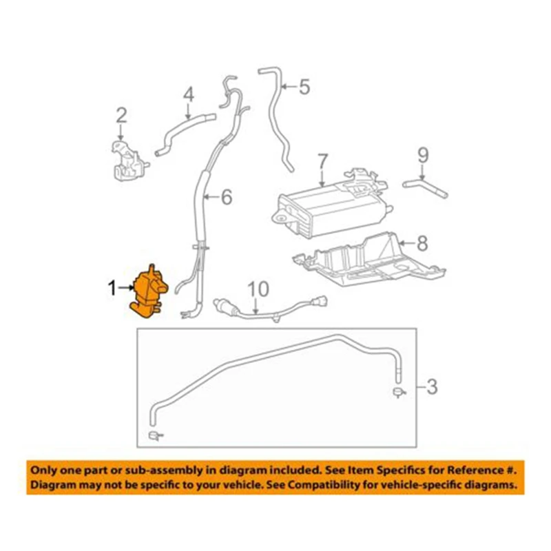 1 PCS Vapor Canister Purge Solenoid Vacuum Valve 90910-12204 Replacement For Toyota Lexus RX330 RX350 Camry