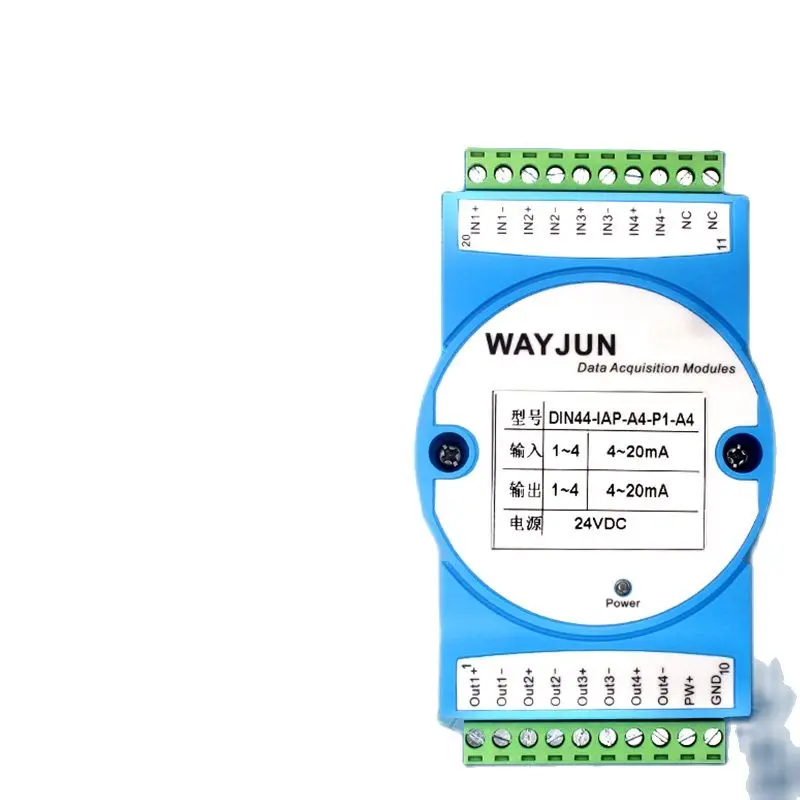 Two in two out voltage and current signal isolator 0-75mv 0-5v 0-10v transmitter one in two