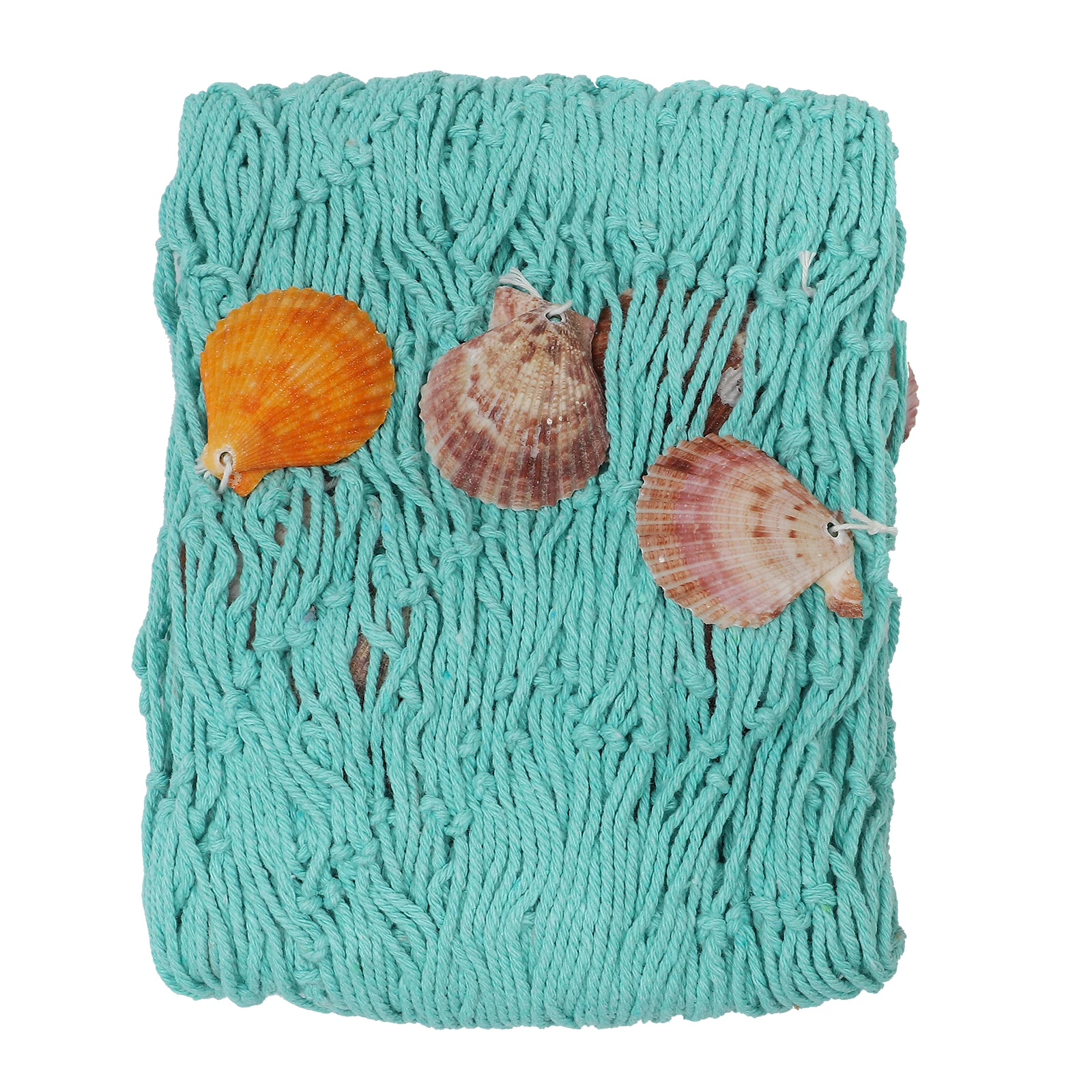 

Fishing Net Decor Wall Hanging Green Cotton Rope Nautical Props Coastal Room Decor Material Home nament