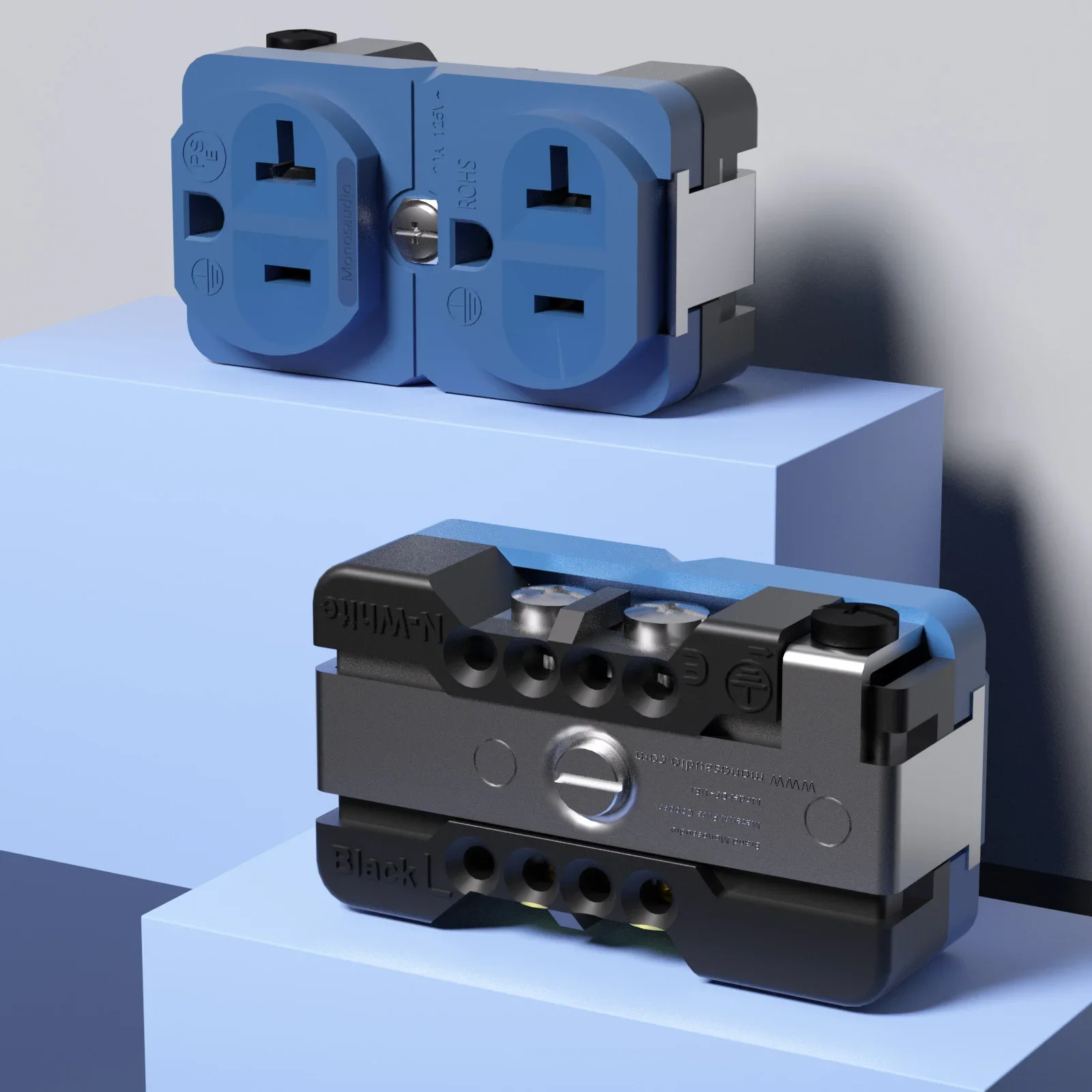 Monosaudio DP1G pure copper Duplex Wall AC Power Receptacles Wall Outlet US Power Distributor AC power Duplex Wall socket