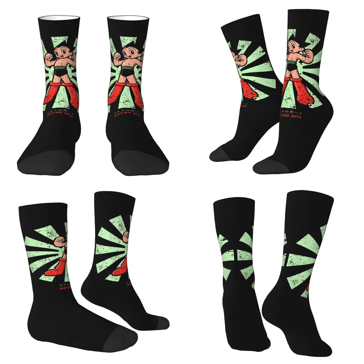 

Винтажные носки в стиле ретро с героями мультфильмов, роботом, в стиле аниме, чулки в стиле Харадзюку, всесезонные длинные носки, аксессуары для подарков унисекс