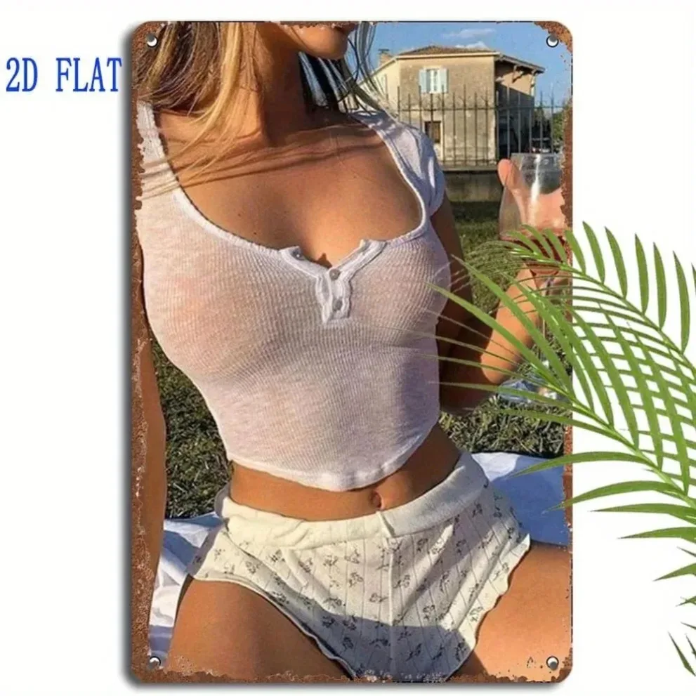 Retro Subakbandha Sexy Women Metall-Wandkunst, 20,3 x 30,5 cm, robustes Blechschild für drinnen und draußen, für Zuhause, Bar, Schlafzimmer, Dekoration
