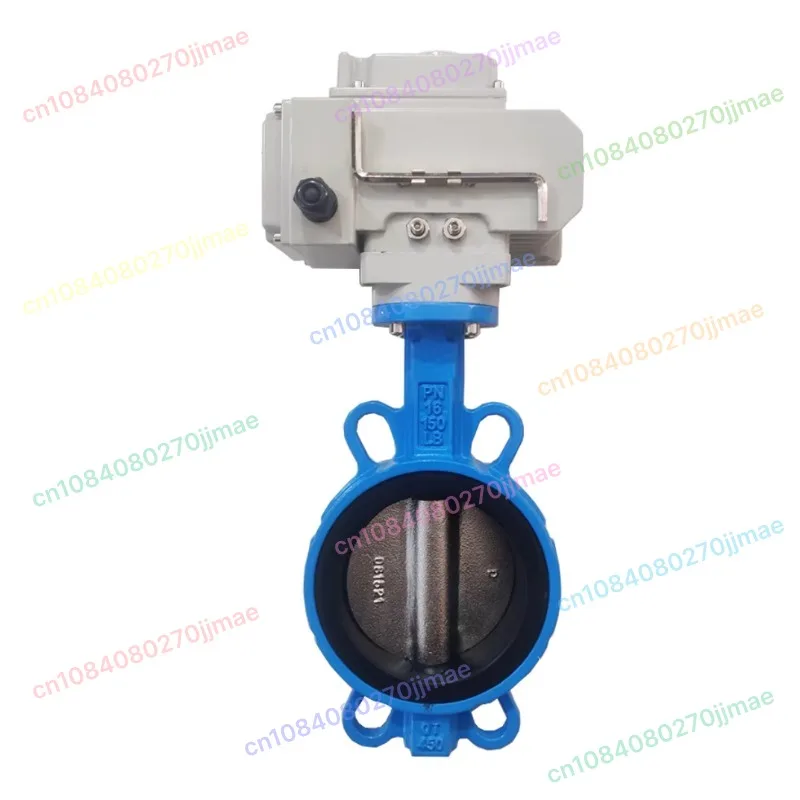 220V Electric Flange Ductile Iron Butterfly Valve D971X-16 Clamp Soft Seal Water Valve Actuator Valve DN50 65 80 200