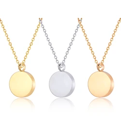 Stainless Steel Cremation Round Urn Necklace Ashes Jewelry for Women Men Pet Keepsake Pendant Memorial Locket Ash Holder