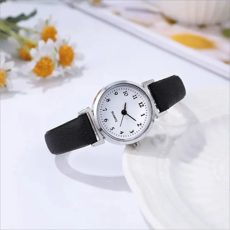 Jam tangan Quartz wanita, arloji sabuk tipis Digital minimalis, jam tangan khusus wanita untuk pacar